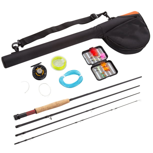 RAD Sportz Fly-Fishing Rod & Reel Combo- Starter Set with Travel Bag