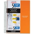 Five Star 5Subject CollegeRuled Notebook, 9 1/2" x 6", Assorted