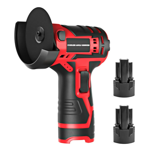 Amoladora angular Rectificadora 12v / 3 Pulgadas Ángulo de Litio Mini Máquina Pulidora de Corte Manual para el Hogar para Corte de Tubos de Metal Madera y Lijado de Óxido / Tinte Romacci Amoladora angular