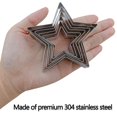 thumbnail image 5 of Juego de cortadores de galletas de estrella de 6 piezas, cortador de estrella de cinco puntas de acero inoxidable, cortador de galletas en forma de estrella, moldes para galletas, 5 of 5