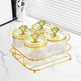 thumbnail image 6 of Esquirla Nuts Candies Container Nordic Dried Fruit Dish Easily to Refill Food Storage Jar Nut and Candy Serving Tray for Kitchen Wedding 4 bowl transparent, 6 of 8