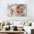 thumbnail image 3 of Elephant Stock Blush Bouquet Wall Art - Horizontal Multi Panel Canvas - Living Room Wall Decor - Floral And Botanical Multi Panel - Pink And Gray Decor By Danhui Nai - 74" x 48", 3 of 8