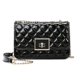 thumbnail image 1 of Bolso bandolera para mujer, bolso de hombro acolchado, bolsos de mano, bolso de hombro mediano, carteras de moda, bolsos de noche, cuero vegano, negro, bolso con asa larga, 1 of 5