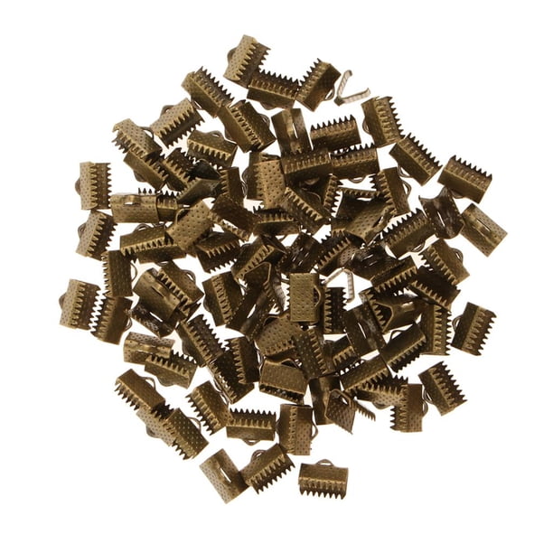 Kit de 100 piezas de accesorios de joyería con cierre de langosta y extremo engarzado para la fabricación de joyas Bronce