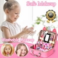 thumbnail image 4 of JBeeCtrl Girl Toys Kids Makeup Set for Girls Real Washable Cosmetic Set with Storage Case Little Girl Makeup Kit Toys for Girls Age 3-12 Christmas Birthday Gift for Kids Toddler Girl, Pink, 4 of 5