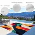 thumbnail image 4 of Fsddascl Retro Geometric Outdoor Rug for Patio/Deck/Porch, Non-Slip Large Area Rug 5 x 8 Ft, Modern Minimalist Abstract Art Indoor Outdoor Rugs Washable Area Rugs, Reversible Camping Rug Carpet, 4 of 5
