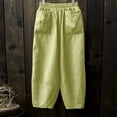 thumbnail image 4 of Pants for Women Pants Set Two Piece Casual Casual Wear Women Elastic And Tracksuit Elastic Waist Teen Girls for Size 12 Star Cool Outfits Work Work Trousers Yellow XL, 4 of 7
