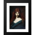 thumbnail image 2 of Jean-Jacques Henner 14x18 Black Modern Framed Museum Art Print Titled - Portrait of a Young Girl with Red Hair, 2 of 5