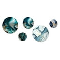 thumbnail image 2 of Designart "Turquoise-Tinted Geode Abstraction II" Abstract Marble Metal Wall Art Set of 5 Piece, 2 of 5