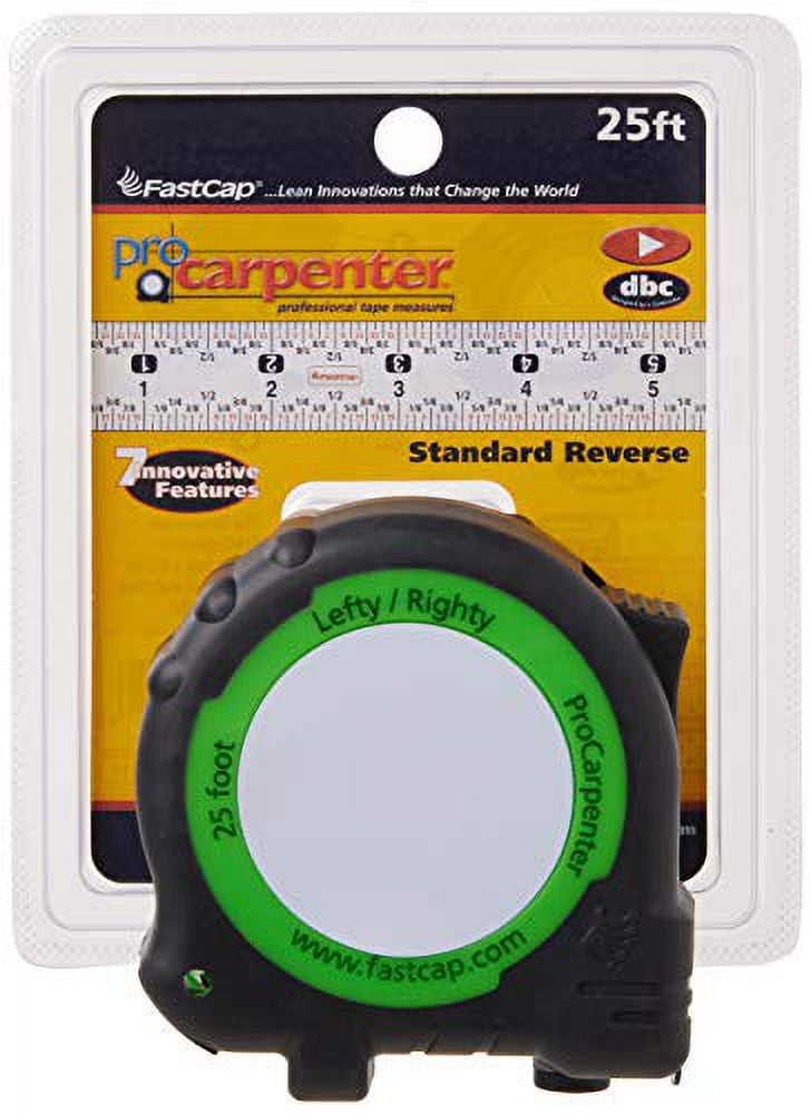 FastCap 25' Feet FastPad Standard Lefty/Righty Reverse Measuring Tape