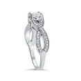 thumbnail image 4 of 1 ct Diamond Infinity Twist Engagement Ring 1/2ct Center Stone 14K White Gold, 4 of 4