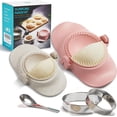 thumbnail image 1 of wqlpp-Dumpling Maker,Dumpling Dough Press Mold Set with Ring Cutter and Stuffing Spoon, Kitchen Gadget for empanada,Pierogi, Pastelitos, Calzone, Turnovers, 1 of 4
