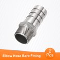 thumbnail image 3 of Uxcell 2pcs Stainless Steel Hose Barb Fitting 25mm Barbed x G 3/4" Male Pipe Fitting, 3 of 6