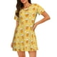 thumbnail image 1 of Fotbe Beer Bata de Dormir para Mujer con Estampado, Camisón de Algodón de Manga Corta, Ropa de Dormir Casual, 1 of 6