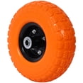 thumbnail image 4 of CQSXDA Heavy-Duty Flat free PU foam Tire and Wheel - 4.10/3.50-4", 10" Diameter, 5/8" Axle Bore Hole, 2.2" Offset Hub and Double Sealed Bearings for Hand Trucks Replacement, 4 of 7