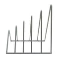 thumbnail image 1 of Clasificador de carpetas de archivos, organizador de sujetalibros antideslizante decorativo, estantería triangular de escritorio Gris, 1 of 9