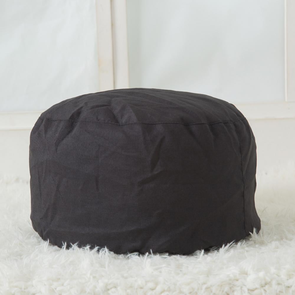 Unstuffed Ottoman Pouf Cover, Faux Leather Poufs for Living Room, Large