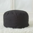 thumbnail image 5 of 2PCS Pouf Ottoman Footstool Cover No Filling , Solid Color Bean Bag Floor Chair Comfortable Foot Rest Pouffe Removable for Living Room Bedroom Kids Room-16.5"x12.5", 5 of 6