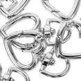 thumbnail image 3 of 10pcs Spring Heart Shaped Carabiner Metal D Rings Snap Clip Hook Buckle For Diy Jewelry Bag, 3 of 9