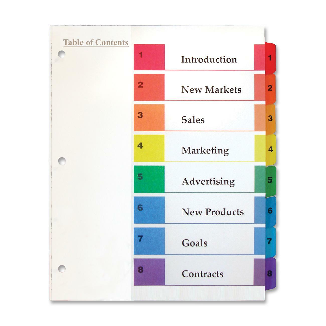 KleerFax Binder Index Dividers