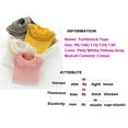 thumbnail image 2 of URMAGIC Baby Girls Ruffle Turtleneck Long Sleeve T-shirt Knited Tops Basic Sweater Pullover Shirts for Toddler Kids 1-6Y, Gray, 2 of 2