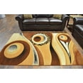 thumbnail image 5 of PREMIUM 3D Hand Carved Modern 2x7 2x8 Runner Rug Contemporary 1504 Orange Beige, 5 of 10