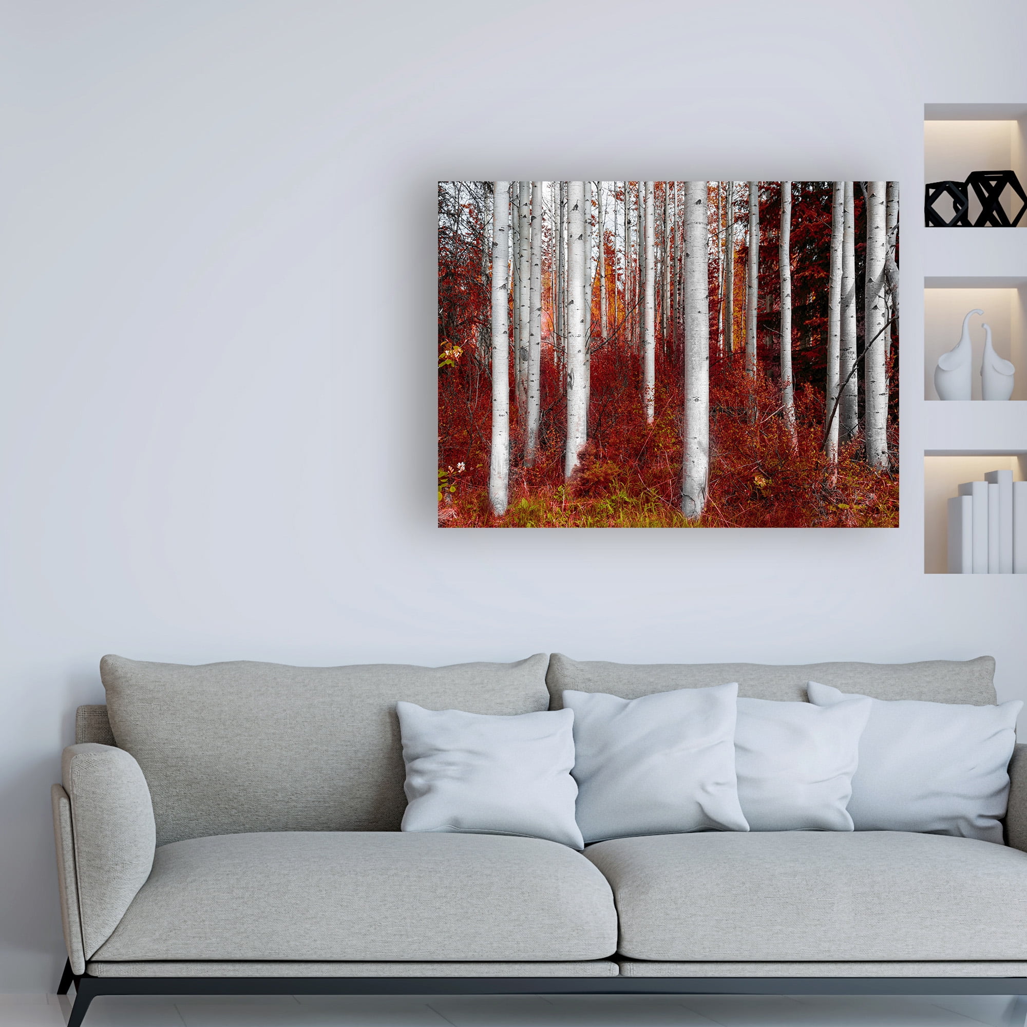 Trademark Fine Art 'Fall Birches' Canvas Art by Vladimir Kostk