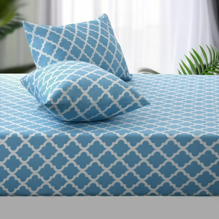 4 Piece Bed Sheet Set Microfiber Comfort 1800 Thread Count Deep