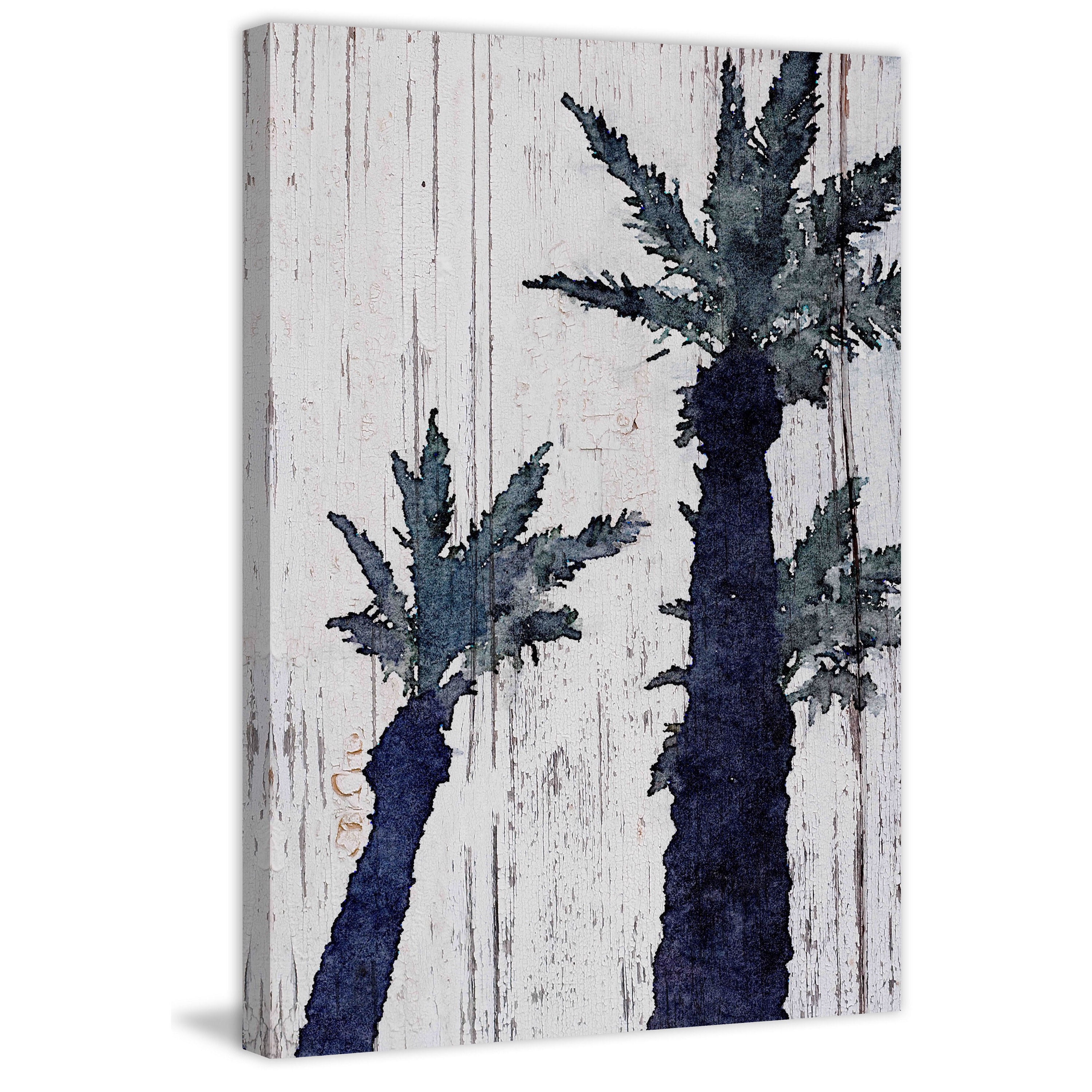 "Dark Palms" Painting Print on Wrapped Canvas