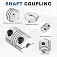 thumbnail image 3 of Uxcell 2 Pcs Acoplamiento Flexible de Eje 4 a 4mm Longitud de 20mm Diámetro de 15 Acoplador de Eje Aleación de Aluminio Conector para Motor Paso a Paso Impresora 3D Máquina CNC DIY Encoder, 3 of 6