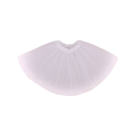 Adult Classic 3-layered Tulle Tutu Ballet Skirts Ruffle Pettiskirt, White