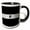 Black/White, variant on 3drose, Black N Silver Monogram Letter E, 11oz Magic Transforming Mug