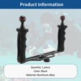 thumbnail image 2 of Dual Handles Aluminium Alloy Tray Stabilizer for Underwater Camera Housings Diving Camera Bracket, 2 of 7