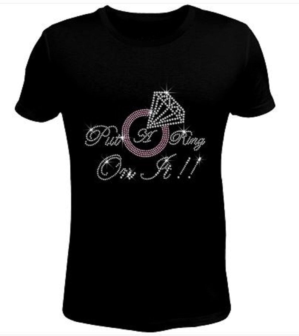 Just Bad Ass T Shirts Bling Rhinestone Womens T Shirt Wedding Put A