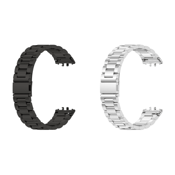 Correa reloj con metal acero inoxidable para Galaxy Fit 3 SM-R390 () negra