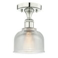 thumbnail image 3 of Innovations Lighting  Edison Dayton - 1 Light 6" Semi-Flush Mount Clear/Polished Nickel, 3 of 5
