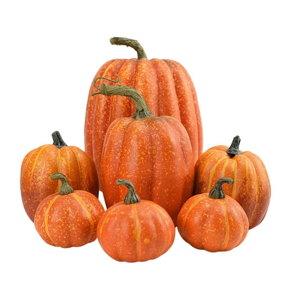 7s Artificial Pumpkins Bulk Faux Harvest For Fall Wedding Centerpiece Orange