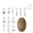 thumbnail image 6 of GKNET Multi-style Stainless Steel Glitter Belly Button Rings CZ Navel Piercing Jewelry-3, 6 of 9