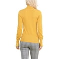 thumbnail image 2 of NINEXIS Women's Long Sleeve Turtle Neck Pullover Chic Soft Sweater with Sleeve Button, 2 of 2