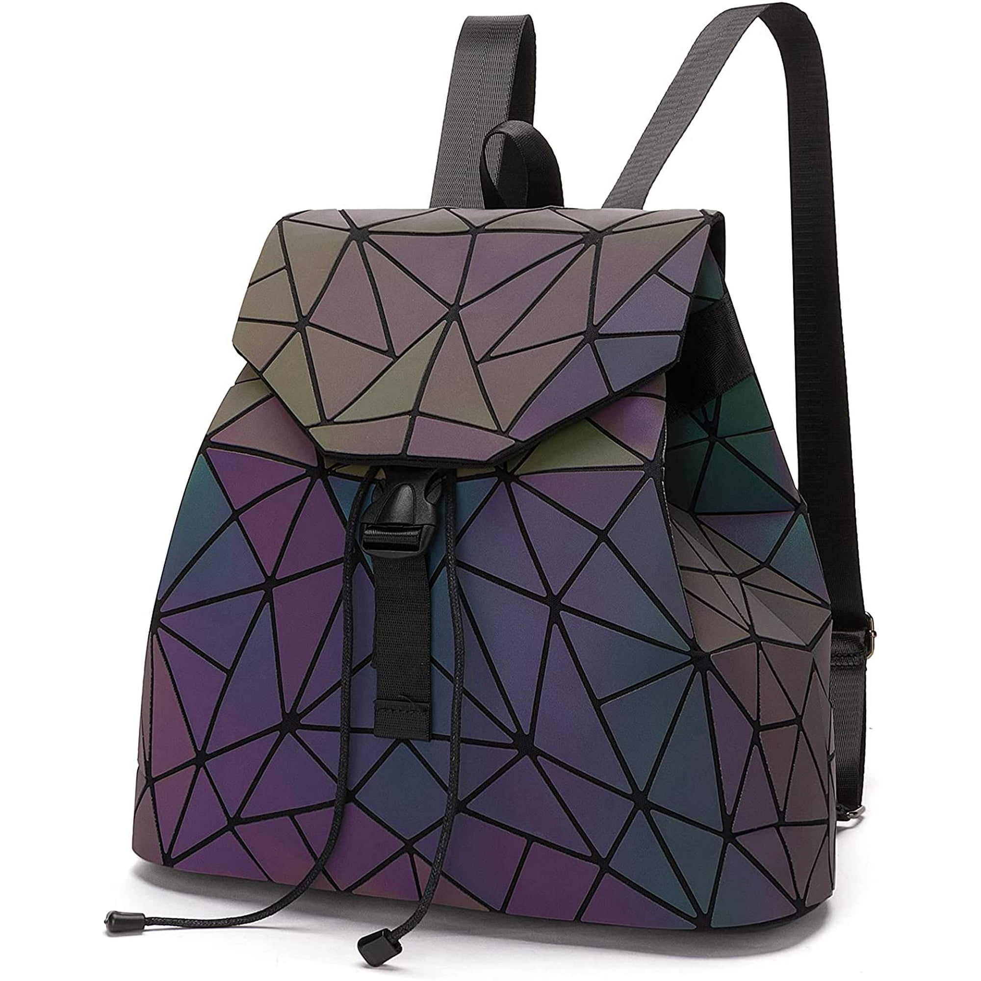 The Luminous Backpack  Geometric Backpack Holographic Reflective 