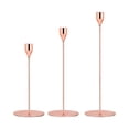 thumbnail image 3 of Portavelas cónicos, soporte para velas, candelabros decorativos Oro rosa, 3 of 9