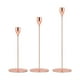 thumbnail image 3 of Candelabros para velas cónicas Candelabros decorativos Se adapta a 3/4 de pulgada Oro rosa, 3 of 9