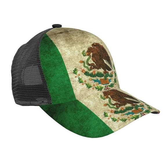 Mexico-Mexican Snapback Trucker Hats Baseball Caps Adjustable Mesh Back Ball Caps For Men Women