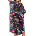 thumbnail image 4 of HELLHERO High Quality Fabrics Bikini Cover Up for Summer Comfort Free Size Long Kimono Swimsuit Cover Up Botanical Skull, 4 of 6