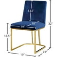 thumbnail image 5 of Meridian Furniture Heidi Navy Velvet Dining Chair (Set of 2), 5 of 7