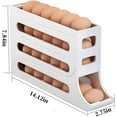 thumbnail image 2 of Egg Holder for Fridge, Eggs Dispenser Auto Rolling Egg Tray Storage 30 Egg Container Space-Saving Egg Roller for Refrigerator Kichen Cabinet (Color : White), 2 of 5