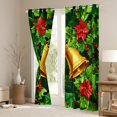 thumbnail image 3 of Castle Fairy Christmas Bell Curtains Pack of 2 (42x84 Each) for Teenagers,Tree Leaves Curtains Blackout,Festival Xmas Bedroom Curtains,Lightweight Room Decor, 3 of 6
