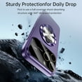 thumbnail image 6 of Nalacover for iPhone 16 Plus Case with Magnetic Invisible Kickstand Compatible with MagSafe,for Women Men Logo View Window Large Viewport Design Hard PC Camera Lens Protector Phone Case,Darkpurple, 6 of 6