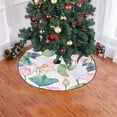 thumbnail image 2 of FMSHPON CraneFlower Lotus Xmas Christmas Tree Skirt Stand Mat for Holiday Party Decoration Indoor Outdoor 36 inches, 2 of 3
