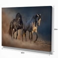 thumbnail image 3 of Designart - Course de Chevaux Noir et Blanc - Animaux photographyPrint sur Toile Enveloppée, 3 of 3